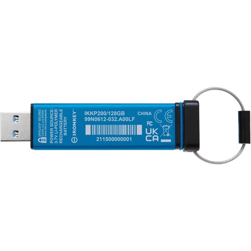 IronKey Keypad 200 IKKP200 16 GB USB 3.2 (Gen 1) Type A Flash Drive - XTS-AES - 145 MB/s Read Speed - 115 MB/s Write Speed