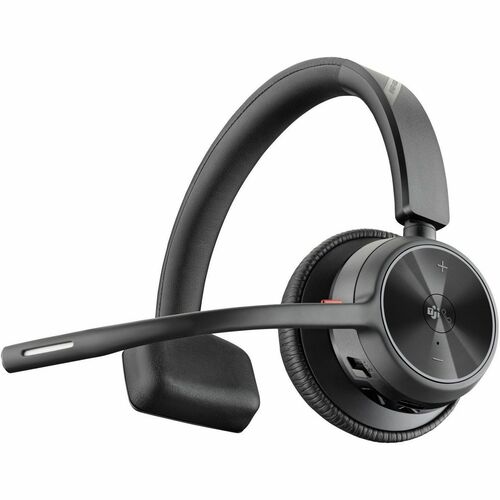 Poly Voyager 4300 UC 4310 Wired/Wireless Over-the-head, On-ear Mono Headset - Black - Microsoft Teams Certification - Goog