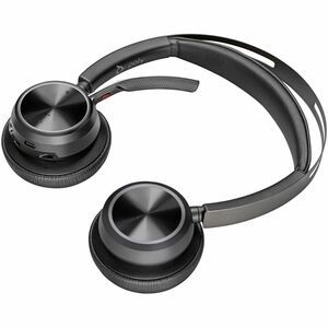 Poly Voyager Focus 2 Kabel/Kabellos Kopfbügel Stereo Headset - Schwarz - Google Assistant, Siri - Binaural - Ohraufliegend