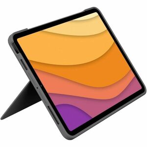 Logitech Combo Touch Keyboard/Cover Case for 33 cm (13") Apple iPad Air 13 (2024) Tablet - Oxford Gray - Scuff Resistant, 