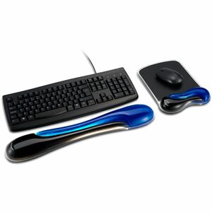 Kensington Duo Gel 62397 Wrist Rest - 10.3 mm x 479.4 mm x 88.9 mm Dimension - Black & Blue - 1 Each