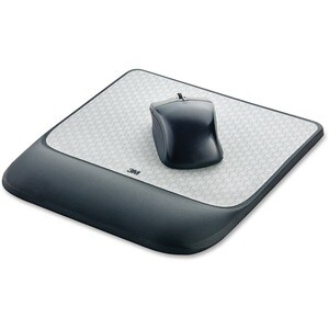 3M Precise Mouse Pad with Gel Wrist Rest - 0.70" Height x 8.50" Width x 9" Depth - Black - Gel - 1 Each