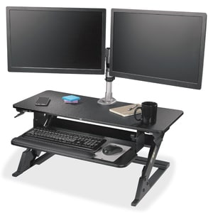 3M Precision Standing Desk - Holds up to 35 lb Load Capacity - 29.2 in x 22.2 in Footprint, Fits 24 in Deep Desk - Medium 