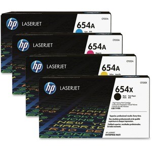 HP 654A 原版 激光 碳粉盒 - 单包 - 青色 - 1 每台