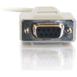 C2G 15ft DB9 F/F Null Modem Cable - Beige - DB-9 Female - DB-9 Female - 15ft - Beige