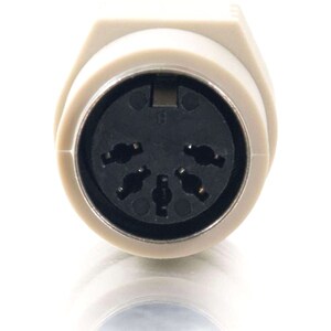 C2G PS/2 Female to AT Male Keyboard Adapter - 1 x 6-pin Mini-DIN (PS/2) Female - 1 x 5-pin DIN Male - Beige - 1 Each