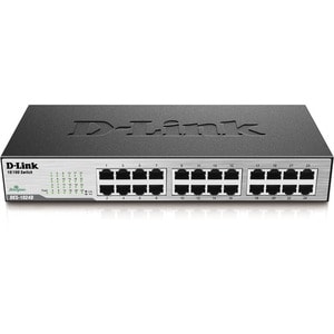 D-Link DES-1024D 24-Port 10/100 Unmanaged Metal Desktop or Rackmount Switch - 24-Port 10/100 Unmanaged Metal Desktop or Ra