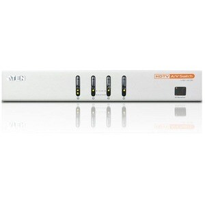 ATEN VS431 HDTV Audio Video Switcher-TAA Compliant - HDTV, Monitor, Speaker, Projector, Computer, DVD Player Compatible - 