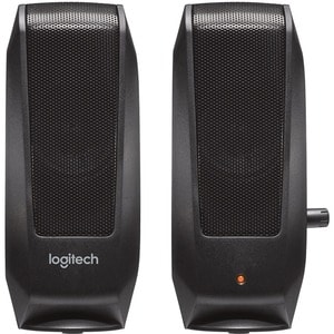 Logitech S-120 2.0 Speaker System - 2.3 W RMS - Black - 50 Hz to 20 kHz - 1 Pack