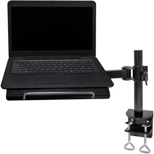 Newstar Desk Mount (clamp) for Laptop, Height Adjustable - Black - Height Adjustable - 25.4 cm to 55.9 cm (22") Screen Sup