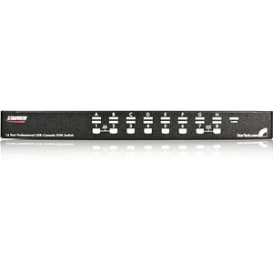 StarTech.com 16 Port 1U Rackmount USB PS/2 KVM Switch with OSD - Control up to 16 USB or PS/2-connected computers from one