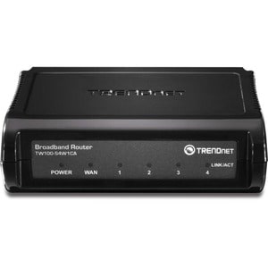 TRENDnet 4-Port Broadband Router, 4 x 10-100 Mbps Half-Full Duplex Switch Ports, Instant Recognizing, Remote Management, M