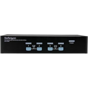StarTech.com USB KVM Switch With Audio - KVM / audio / USB switch - USB - 4 ports - 1 local user - 1U - Share keyboard, mo
