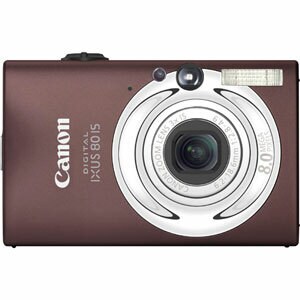 Canon Digital IXUS 80 IS 8 Megapixel Compact Camera - Brown - 1/2.5" CCD Sensor - 6.4 cm (2.5")LCD - Optical Viewfinder - 
