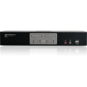 IOGEAR MiniView 4-Port HDMI Multimedia KVM Switch with Audio - 4 x 1 - 4 x HDMI Video, 4 x Type B Keyboard/Mouse