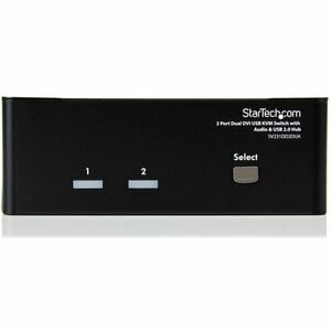 StarTech.com DVI KVM Switch with Audio & USB 2.0 Hub 2ort USB KVM Switch 1920 x 1200 Dual Monitor KVM Switch (SV231DD2DUA)