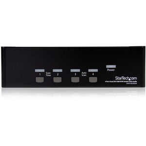 StarTech.com 4 Port Dual DVI USB KVM Switch w/ Audio & USB Hub - 4 Port
