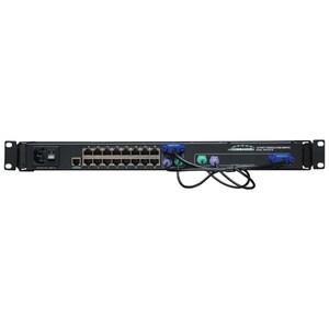 Tripp Lite by Eaton NetCommander 16-Port Cat5 1U Rack-Mount Console KVM Switch with 19-in. LCD, TAA - 16 Computer(s) - 19˘