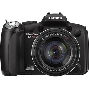 Canon PowerShot SX1 IS 10 Megapixel Bridge Camera - 7.1 cm (2.8")LCD - Electronic Viewfinder - 20x Optical Zoom - 4x Digit