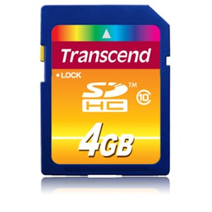 Transcend TS4GSDHC10 4 GB SDHC - 1 Card