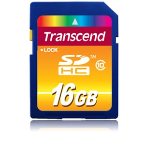 Transcend SDHC10 16 GB Class 10 SDHC - Class 10 - 1 Card