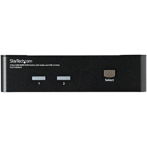 StarTech.com 2 Port USB HDMI KVM Switch w/ Audio & USB 2.0 Hub - 2 x 1 - 2 x Mini HDMI Digital Audio/Video