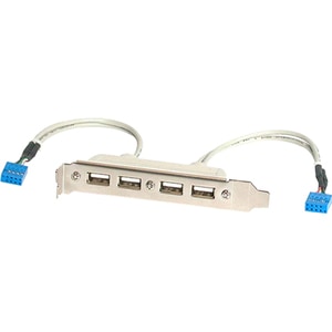 StarTech.com 4 Port USB A Female Slot Plate Adapter - USB panel - 4 pin USB Type A (F) - USB for Motherboard - 11.25" - 1 