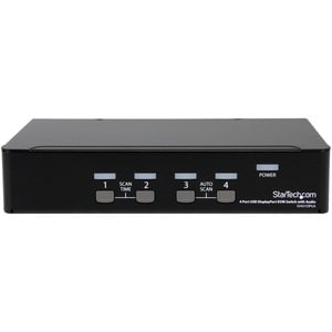 StarTech.com 4 Port DisplayPort KVM Switch w/ Audio - USB, Keyboard, Video, Mouse, Computer Switch Box for 2560x1600 DP Mo