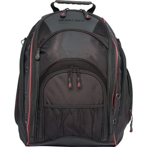 Mobile Edge EVO Laptop Backpack - Black / Red - Backpack - Shoulder Strap - 16" to 17" Screen Support - Ballistic Nylon - 