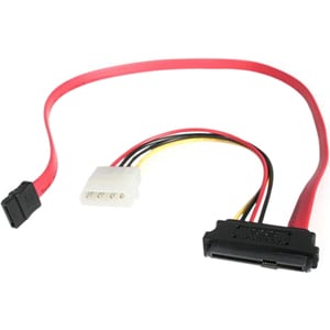 StarTech.com Câble Adaptateur SAS SFF 8482 vers SATA avec Alimentation LP4 - 46 cm - Cable for Adaptateur de bus hôte, Con