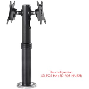 SD-POS-HA-B2B second display accessory - adds to SD-POS-HA to make back-to-back POS mount - capacity 20kg (44lb) - Black