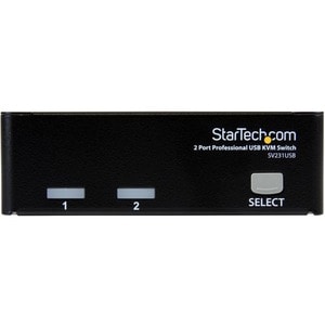 StarTech.com Commutateur KVM 2 Ports VGA USB - Switch KVM - 1920x1440 - 2 Ordinateur(s) - VGA, SVGA - 1920 x 1440 - 1U