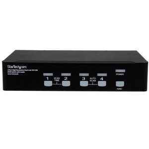 StarTech.com 4 Port High Resolution USB DVI Dual Link KVM Switch with Audio - 4 Computer(s) - 1 Local User(s) - WQXGA - 25