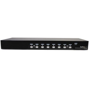 StarTech.com 8 Port Rackmount USB VGA KVM Switch w/ Audio - 8 Computer(s) - 1920 x 1440 - 2 x USB - 9 x VGA - 1U - Rack-mo