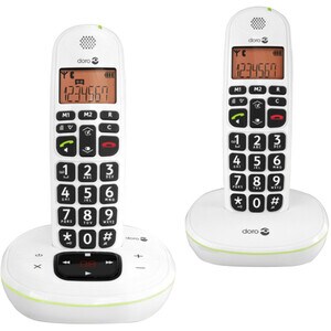 Téléphone sans fil Doro PhoneEasy 100w Duo - DECT - Noir - 300 m Gamme - 1 x Ligne(s) téléphonique(s) - 2 x Combiné(s) - H