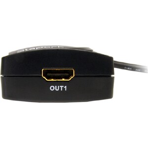 StarTech.com HDMI Splitter 1 In 2 Out - 1080p - 2 Port - USB-Powered - HDMI Multi Port - HDMI Audio Splitter - 1600 x 1200