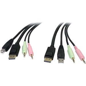 StarTech.com 6 ft 4-in-1 USB DisplayPort KVM Switch Cable - Connect high resolution DisplayPort® video, USB, and audio all