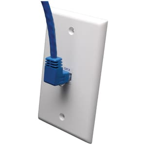 Eaton Tripp Lite Series Up-Angle Cat6 Gigabit Molded UTP Ethernet Cable (RJ45 Right-Angle Up M to RJ45 M), Blue, 5 ft. (1.