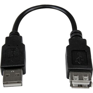 StarTech.com 15cm USB 2.0 Verlängerung - USB-A Verlängerungskabel St/Bu - Cable for Notebook, Flash-Laufwerk, Desktop-Comp