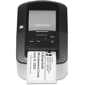 Brother PocketJet QL-700 Desktop Direct Thermal Printer - Monochrome - Label Print - USB - With Cutter - White, Black - LE
