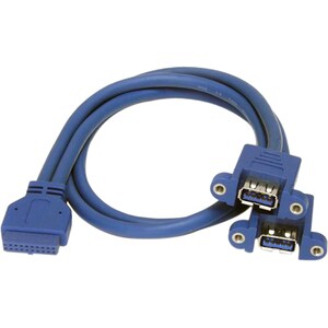 StarTech.com Cavo pannello USB 3.0 2 porte - Cavo USB A a collettore scheda madre F/F - Cable for Scheda Madre - Schermato