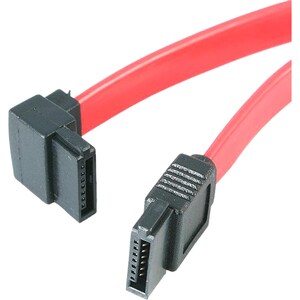 StarTech.com 6in SATA to Left Angle SATA Serial ATA Cable - 1 x Female SATA - 1 x Female SATA - Red