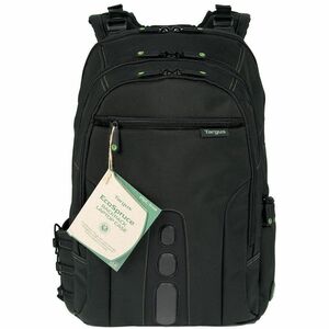 Targus EcoSpruce TBB013EU Carrying Case (Backpack) for 39.6 cm (15.6") Notebook, Business Card - Black, Green - Polyester 