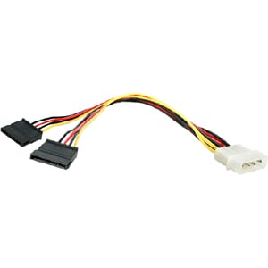 StarTech.com Adaptador Cable Divisor LP4 de 4 Pines a SATA - 2x Hembra SATA y 1x Macho LP4 - Para Unidad de disco - LP4 / 