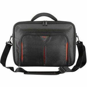 Targus Classic CN414EU Carrying Case for 35.6 cm (14") Notebook - Black, Red - Polyester Body - Handle, Trolley Strap, Sho