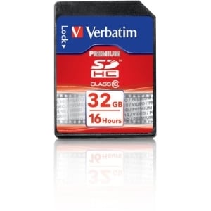 Verbatim 43963 32 GB Class 10 SDHC - 10 MB/s Read - 10 MB/s Write - 2 Year Warranty