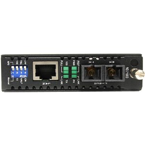 StarTech.com Transceiver/Media Converter - TAA Compliant - 2 Port(s) - 1 x Network (RJ-45) - 1 x SC - Duplex SC Port - Opt