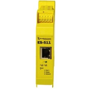 Brainboxes Industrial Ethernet to Serial 1xRS232/422/485 - DIN Rail Mountable - PC, Linux - 1 x Number of Serial Ports Ext