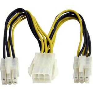 StarTech.com 6in PCI Express Power Splitter Cable - Split a single PCI Express 6-pin power connection into two power conne