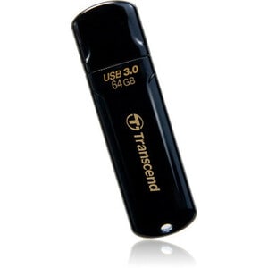 Transcend JetFlash 700 700 64 GB USB 3.0 Flash-Laufwerk - Schwarz - 90 MB/s Read Speed - 20 MB/s Write Speed - Lebenslang 